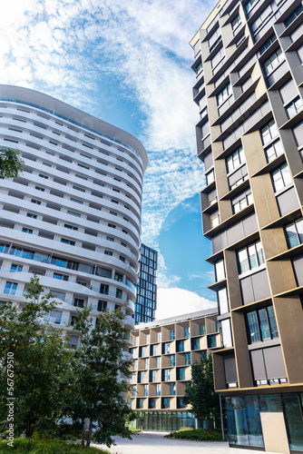 Modern skyscraper in Belvedere quartier, Vienna, Austria