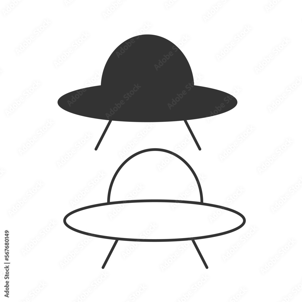 UFO icon. Space sign set vector ilustration.