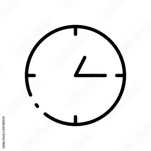 Watch set icon. Wristwatch, clock calendar, time, hour, around the clock, second, day, 24on7, time management. Punctuality concept. . Vector line icon on white background