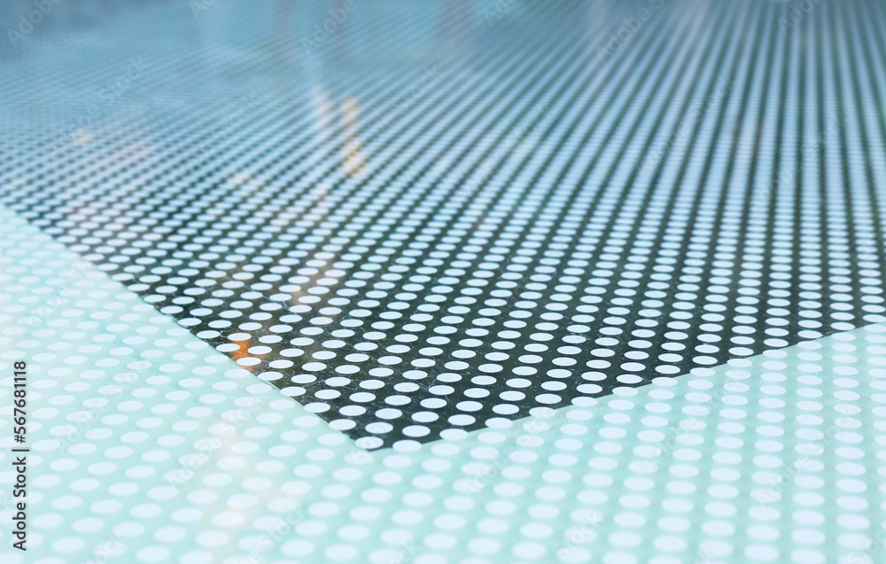 Fototapeta premium Closeup ceramic fritted glass pattern.