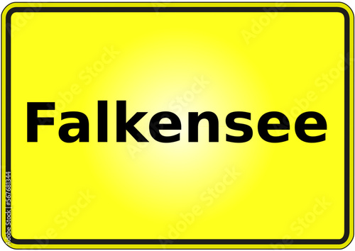 Stadteingangsschild Deutschland Stadt Falkensee