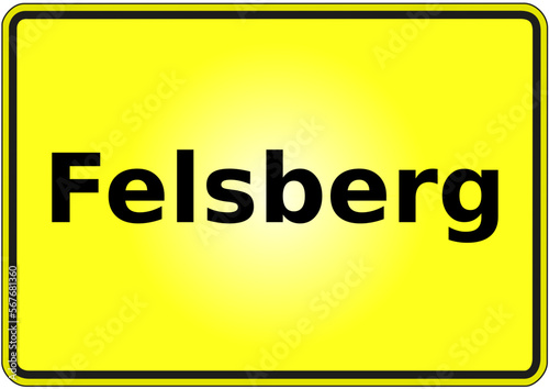 Stadteingangsschild Deutschland Stadt Felsberg