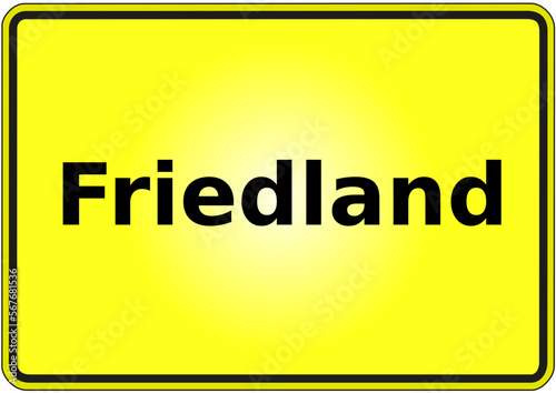 Stadteingangsschild Deutschland Stadt Friedland