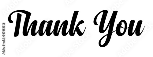 black thank you text design vector design