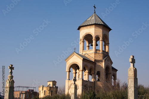 TBILISI, GEORGIA - January 23, 2023 : Holy Trinity Cathedral in Tbilisi photo