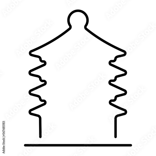 chinese pagoda icon on white background, vector illustration.