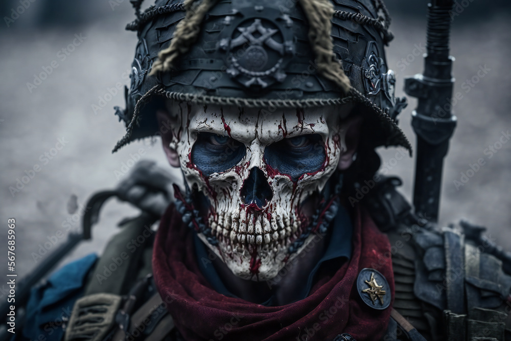 Death with the face of skull - Grim reaper - the death itself - Generative AI Death with the face of skull - Grim reaper - the death itself - Generative AI