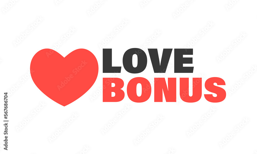 Love bonus from shopping. Promotional poster for social networks, shops and websites