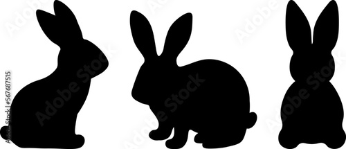 Easter bunny silhouettes vector illustration © Ирина Шишкова