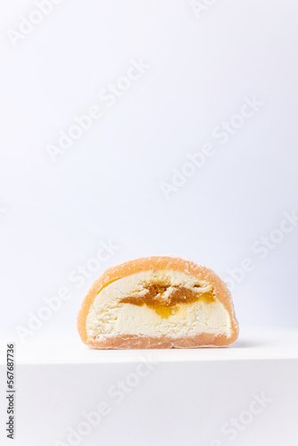 Wallpaper Mural Delicious mochi on a white background, close-up. Traditional Japanese dessert
 Torontodigital.ca