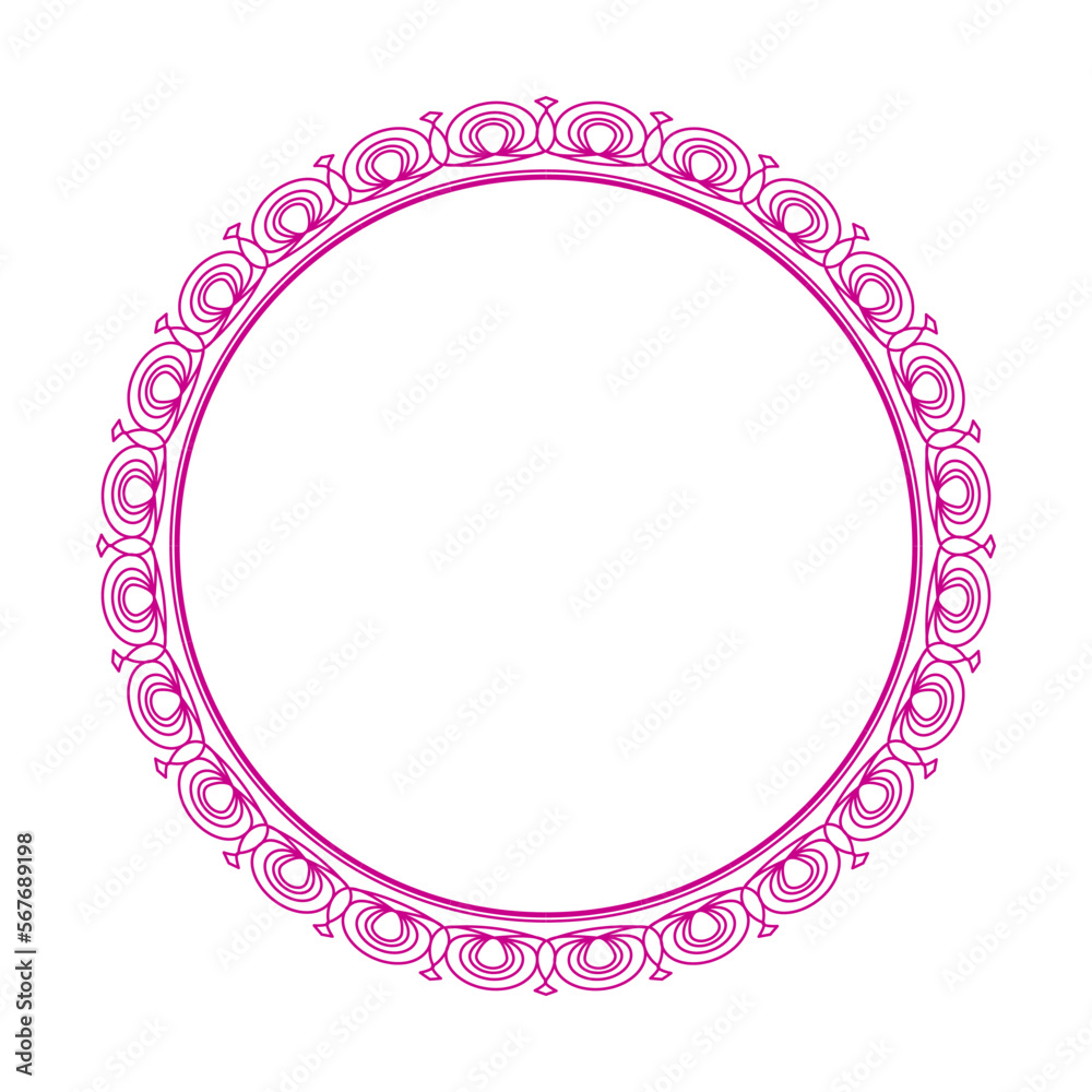 Pink circular border round floral graphic design vector illustration eps Pink circular border round floral graphic design vector illustration eps