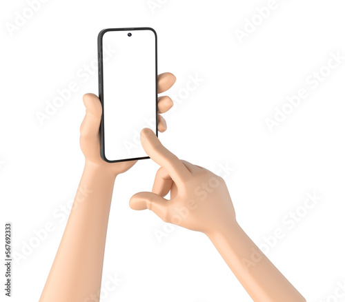 Cartoon Hand with Phone 