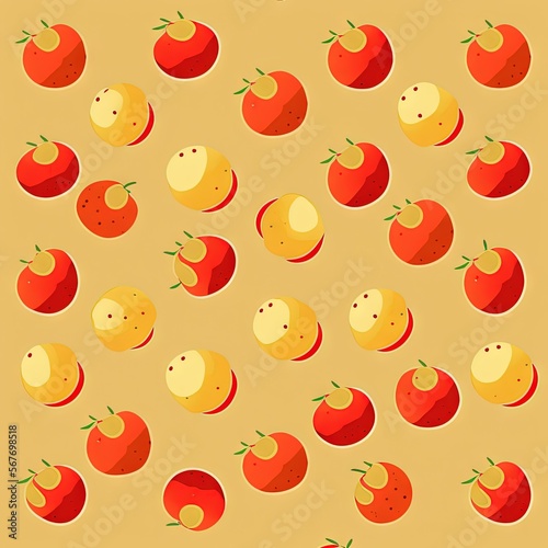 tomato repeat pattern nfinite fruit vector Generative AI