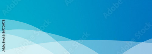 Abstract geometrical blue gradient digital web horizontal banner design template blank with place for text . Wavy liquid transparent white shapes.