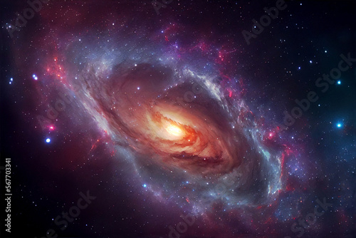 Milky Way Galaxy  Universe filled with stars  nebula.