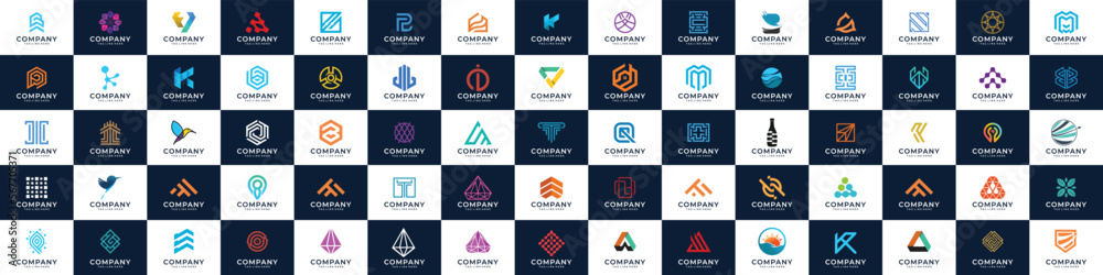 Creative company business brand identity mega collection logo template