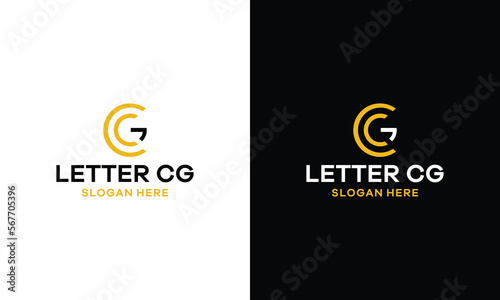 alphabet letter icon logo CG