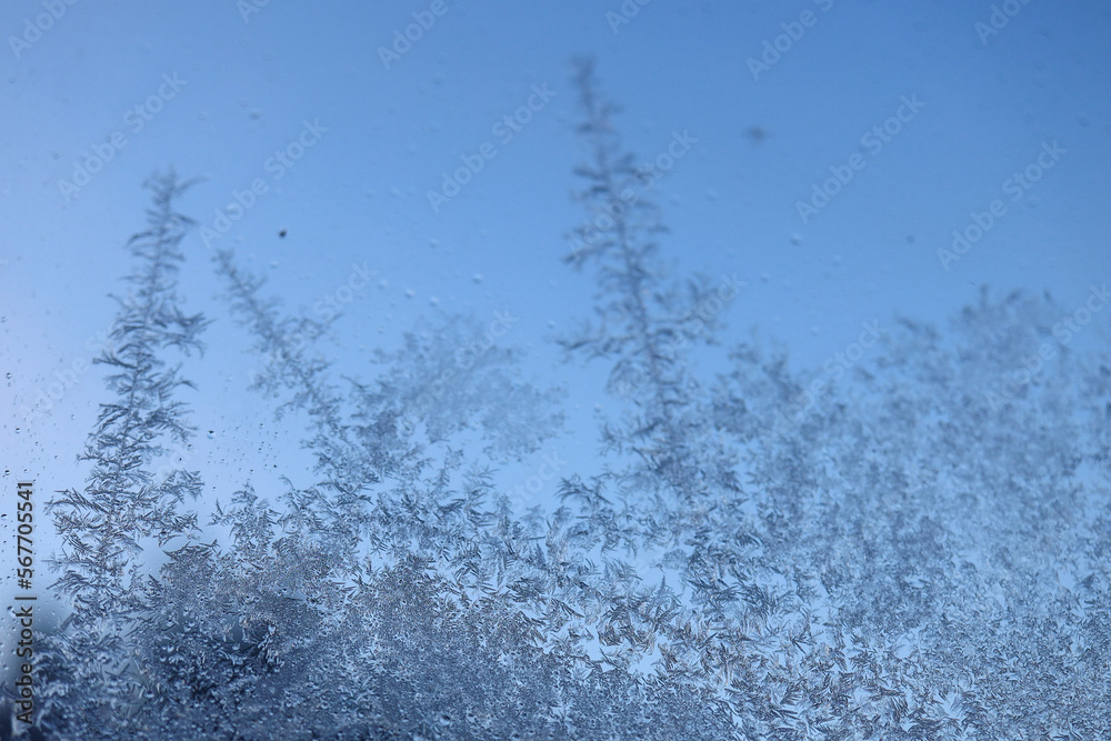Blurry background. Ice patterns. Blurry background. Ice patterns.