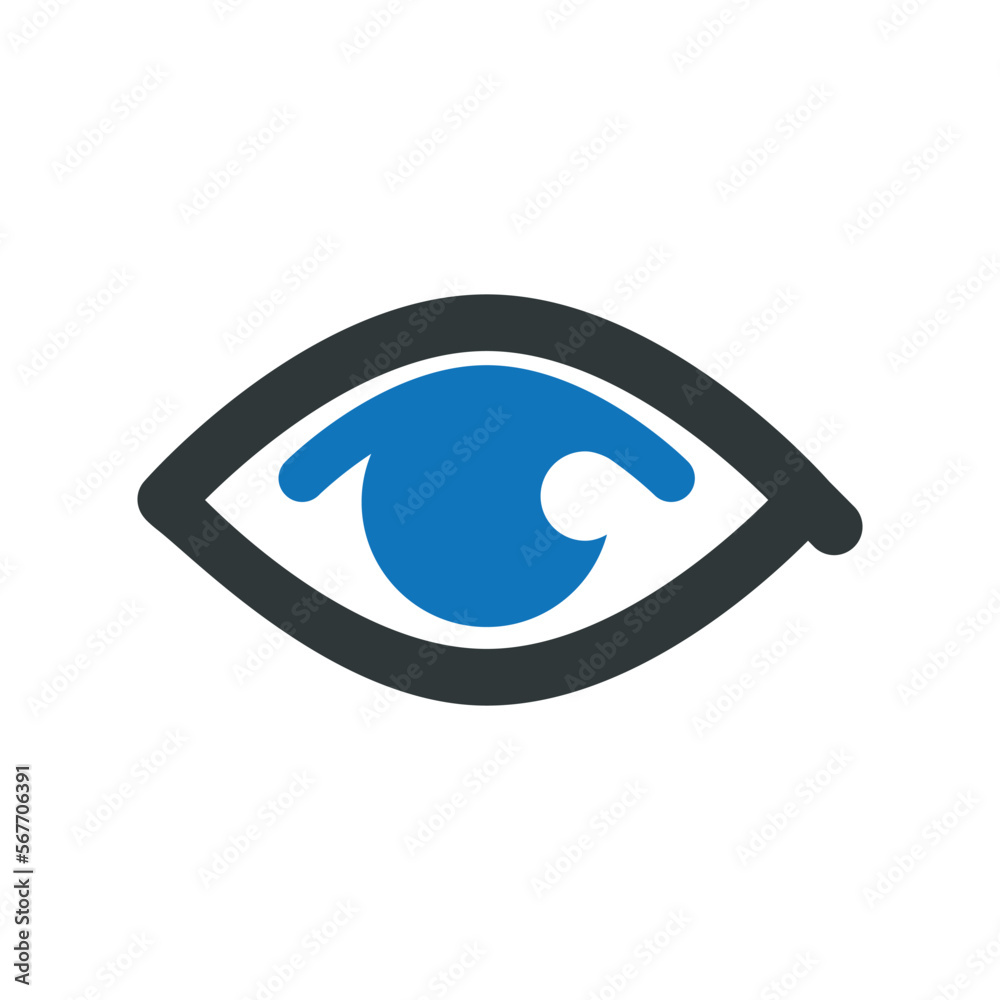 Fototapeta premium Eye icon vector graphic illustration