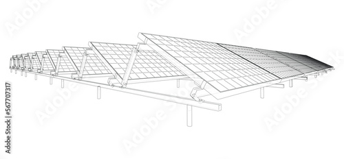 Solar Panel Concept. Vector
