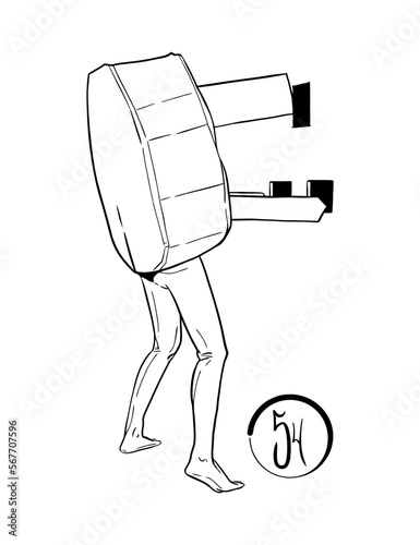 man dressed in benjamin to enter the socket vector illustration