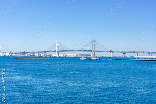 神奈川県横浜市のベイブリッジ