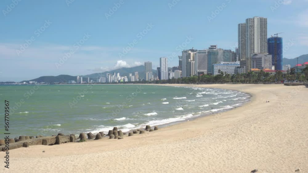 Awesome view of central beach of Nha Trang, Vietnam Awesome view of central beach of Nha Trang, Vietnam