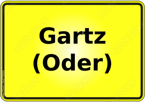 Stadteingangsschild Deutschland Stadt Gartz (Oder)