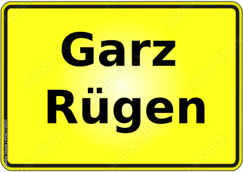 Stadteingangsschild Deutschland Stadt Garz - Rügen