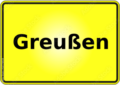 Stadteingangsschild Deutschland Stadt Greußen