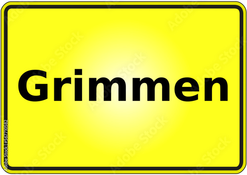 Stadteingangsschild Deutschland Stadt Grimmen