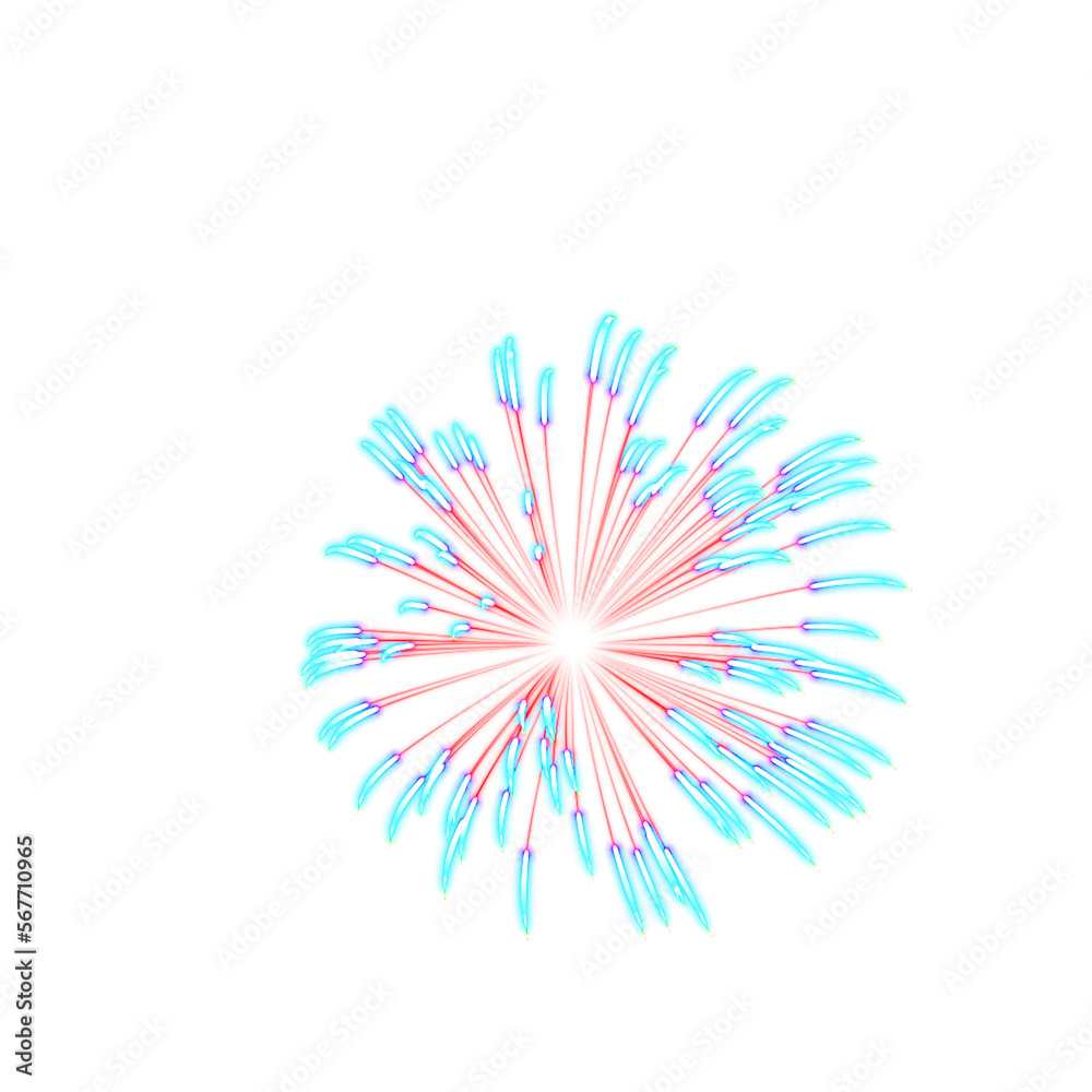 Realistic firework elements PNG format easy to use festive sparkler overlay