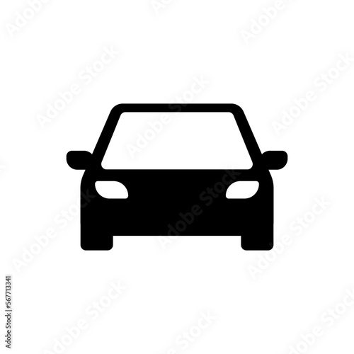 minimal car icon isolated vector illustration