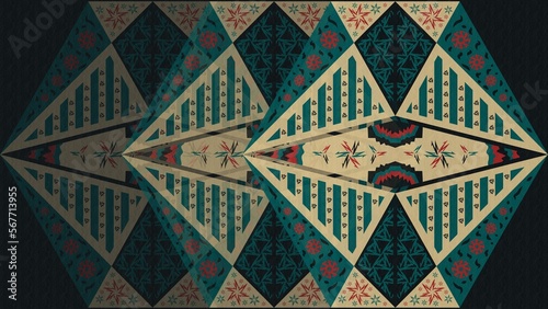 geometric ornamental background (Folk Art) - decorative illustrations, vintage, antique, ancient, old, traditional, culture, wallpaper, desktop, cover, 