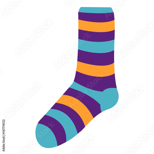 Сolored sock Concept of syndrome down