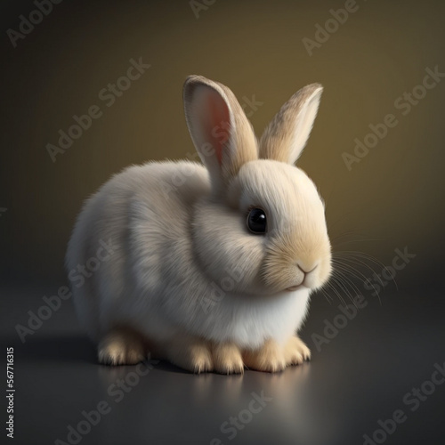 white rabbit - Generative AI © Tamiris A Silva