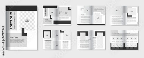Black portfolio design for architecture & interior portfolio cover design