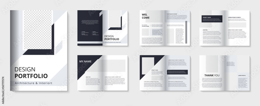 Portfolio template and brochure design for architecture & interior portfolio Portfolio template and brochure design for architecture & interior portfolio