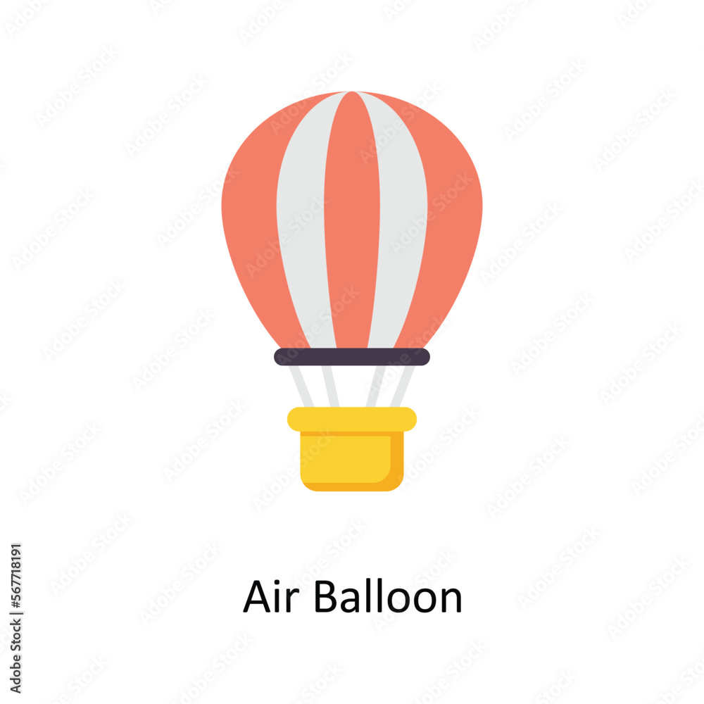 Air Balloon vector Flat Icons. Simple stock illustration stock illustration Air Balloon vector Flat Icons. Simple stock illustration stock illustration