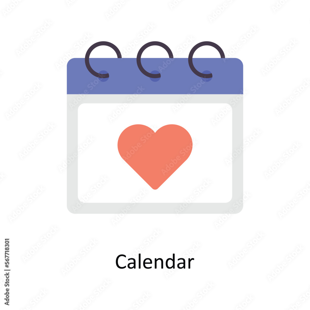 Calendar vector Flat Icons. Simple stock illustration stock illustration