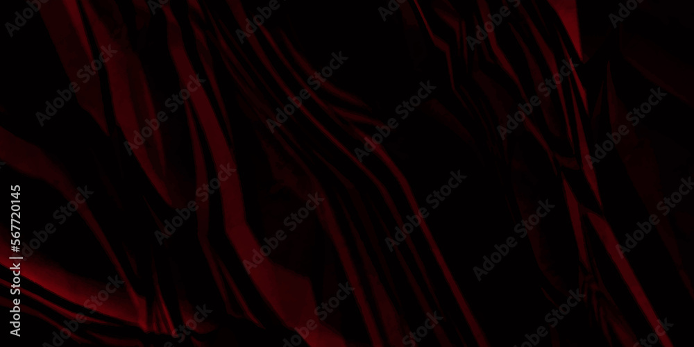 Red paper texture . Dark red wrinkled paper texture. Black crumpled paper texture . red crumpled and top view textures can be used for background of text or any contents .