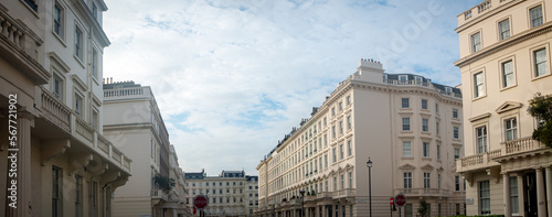 London- Upmarket Georgian properties in Belgravia area of Westminster. photo