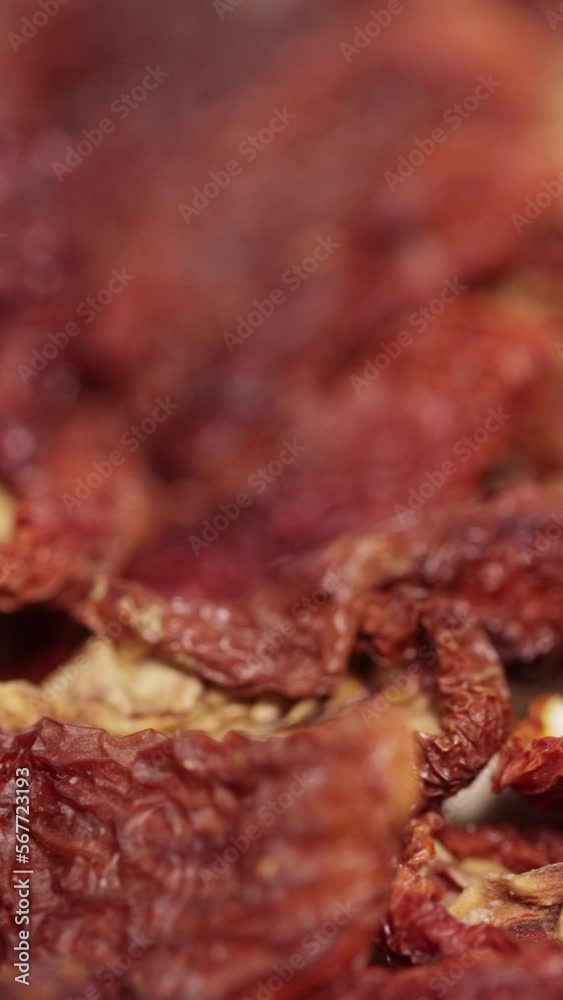 Dried fruits of gentle drying tomatoes with sea salt Dried fruits of gentle drying tomatoes with sea salt