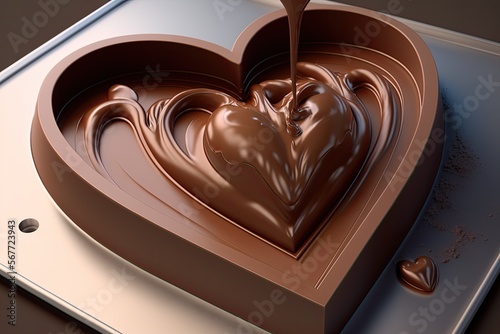 Pouring Chocolate into a He...