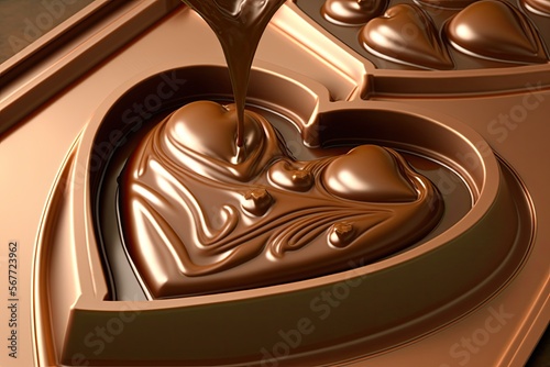 Pouring Chocolate into a He...