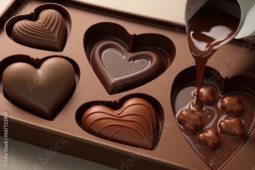 Pouring Chocolate into a He...