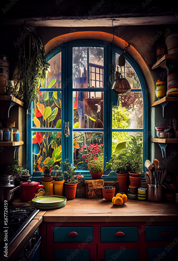 Obraz premium Bohemian Style Kitchen