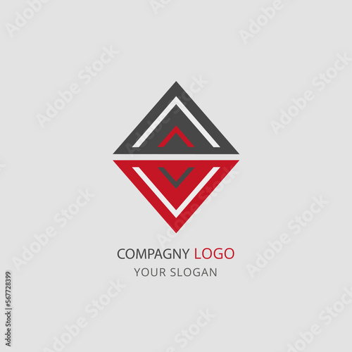 Logo moderne triangle rouge et gris Free Download Logo moderne triangle rouge et gris - GFXLoad