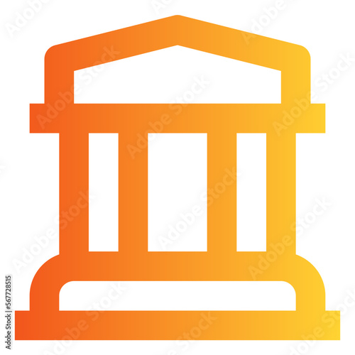 Courthouse gradient icon