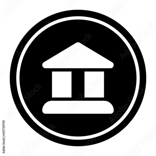 courthouse Circular line icon